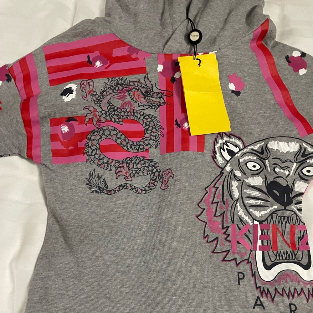 Girls kenzo hooded dress